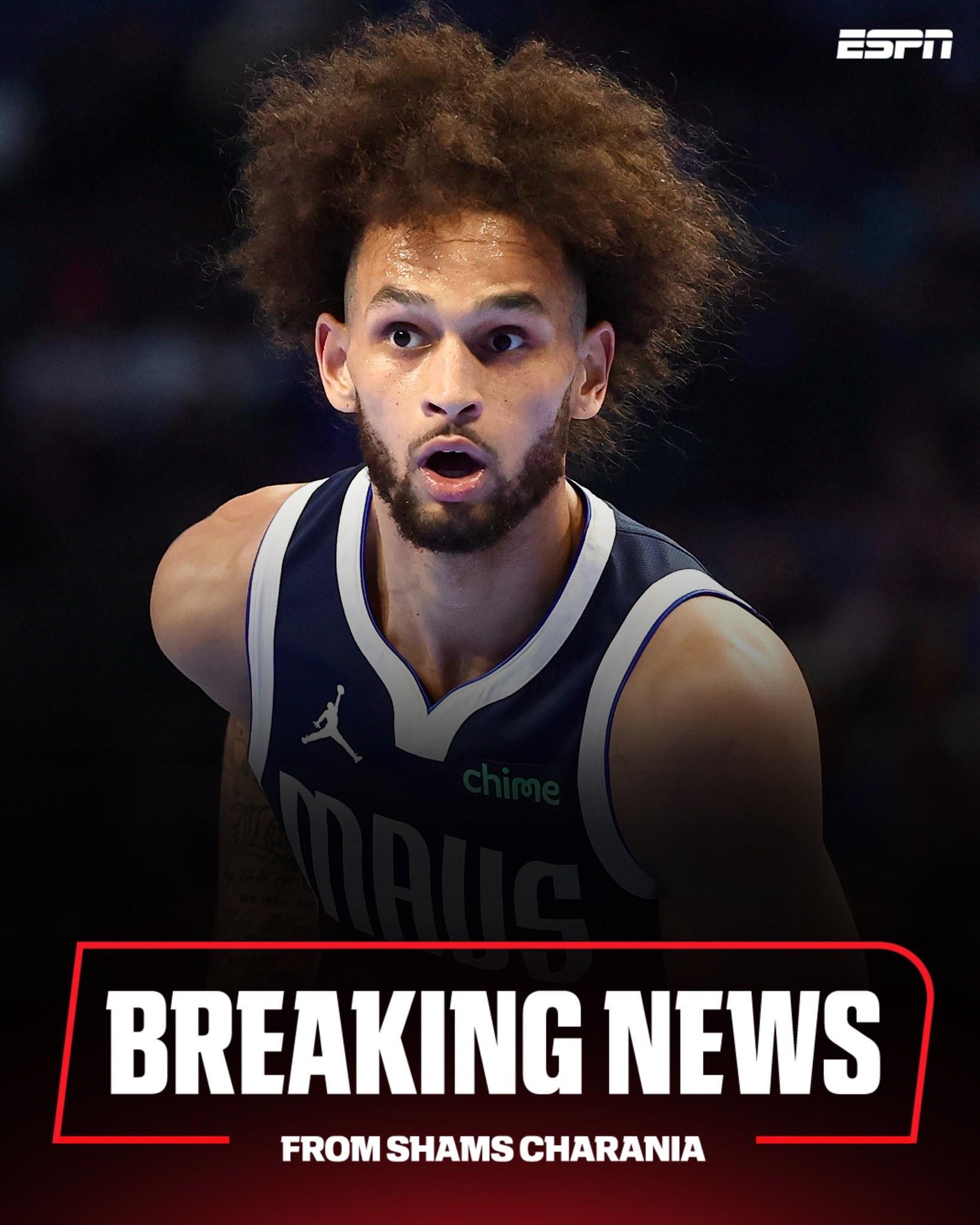 Shams：独行侠中锋莱夫利接受右脚手术，提前赛季报销