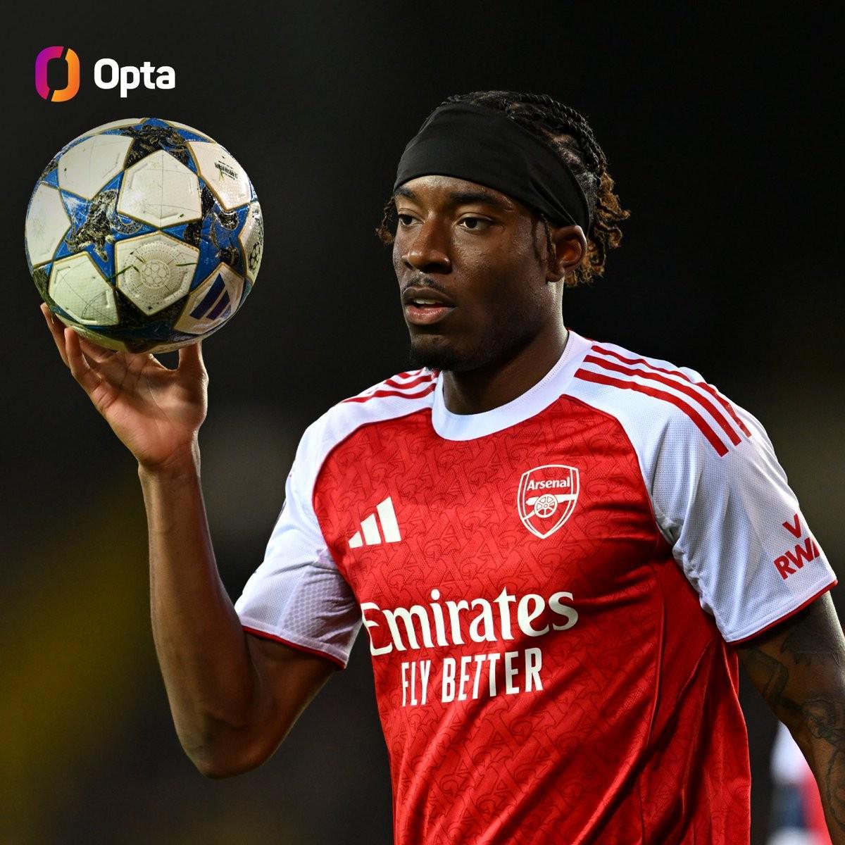 马杜埃凯阿森纳生涯前3球均来自欧冠，为枪手队史第一人