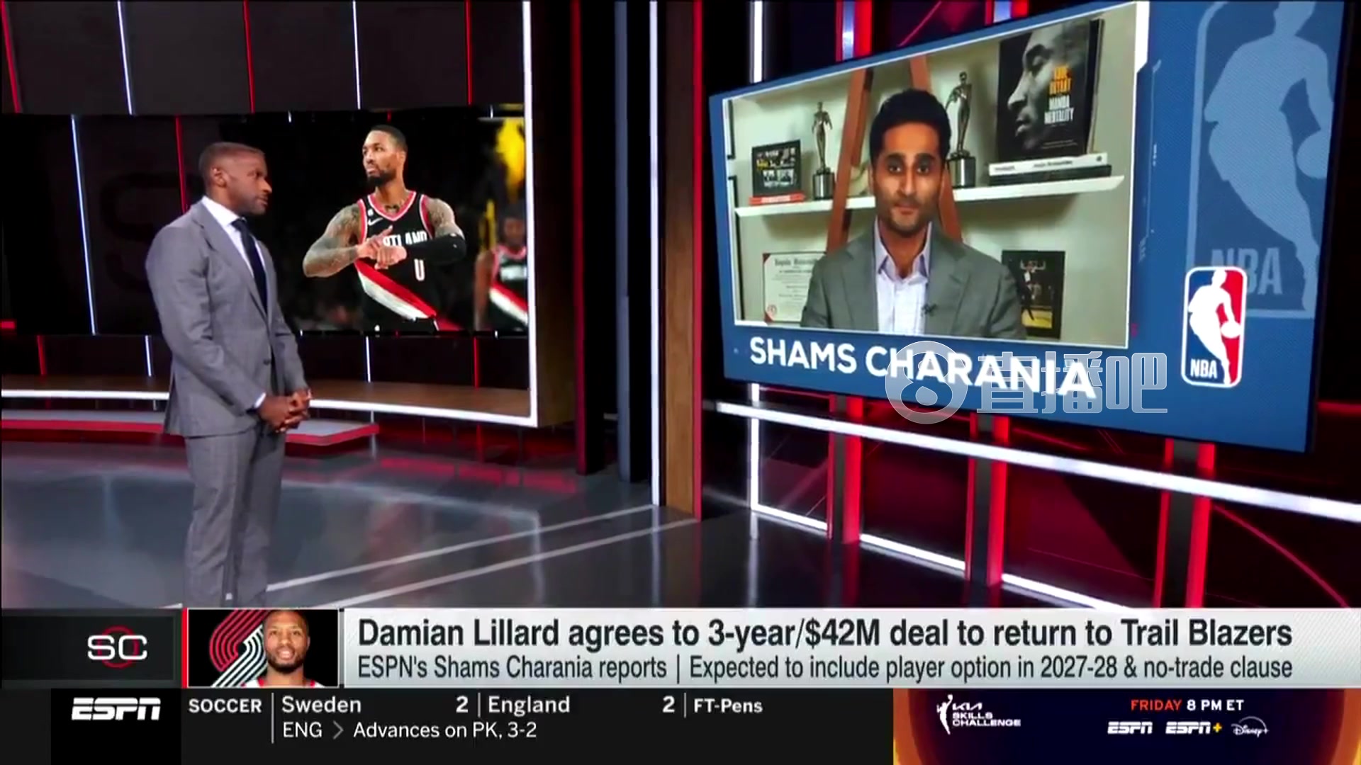 届时杨瀚森二年级名记利拉德要一整年来恢复26-27赛季复出