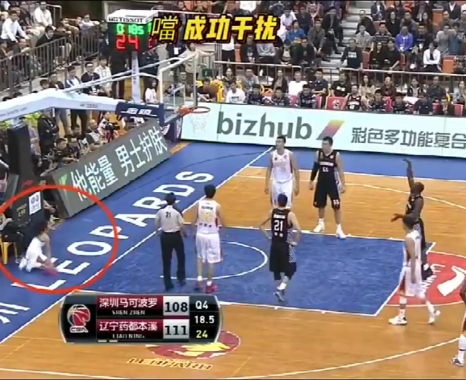 CBA也有性感啦啦队哈德森此前被啦啦宝贝干扰罚丢关键球