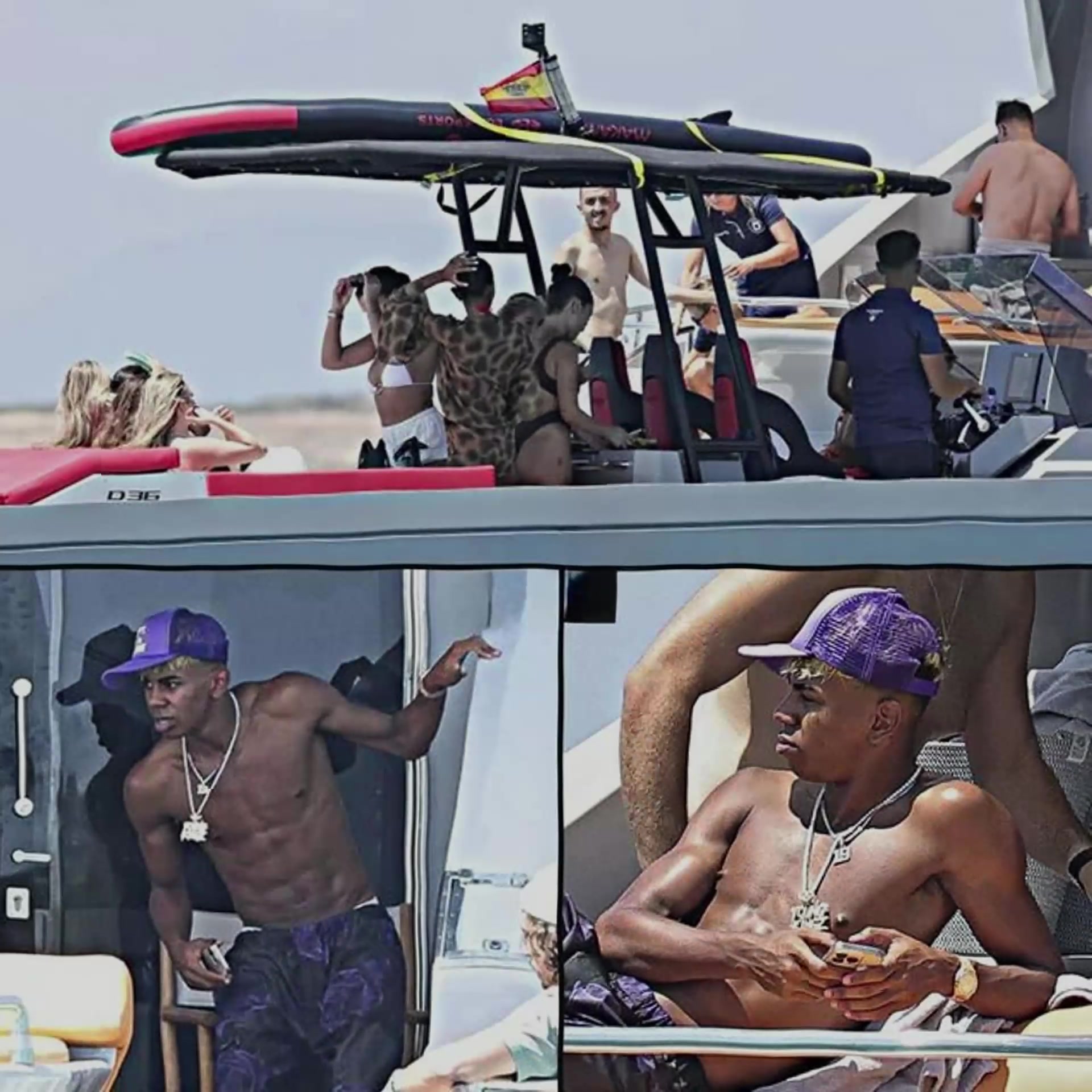 有金发有豹纹亚马尔这17岁就拉了一车美女四处游玩啊