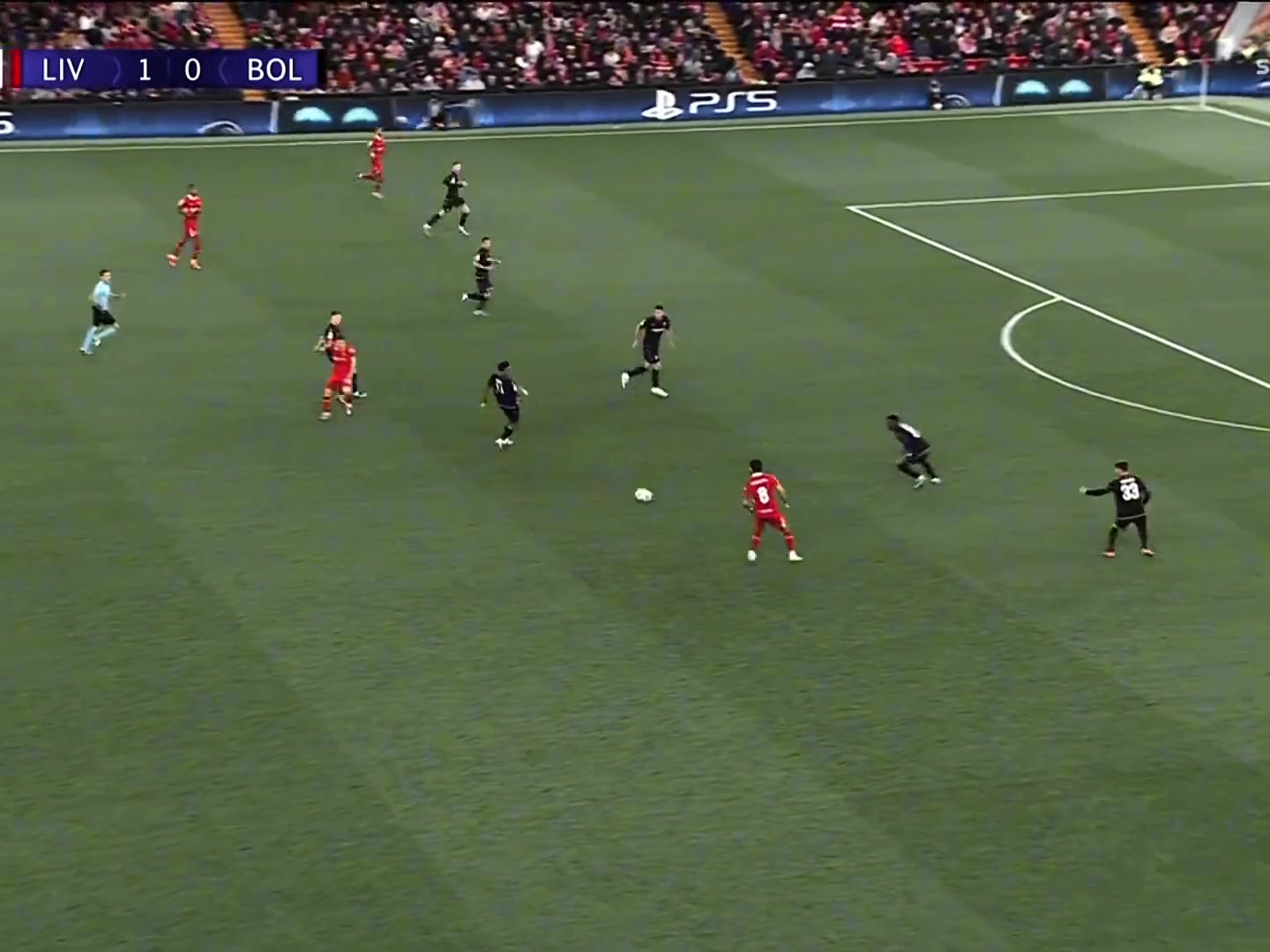 不可阻挡萨拉赫右路内切左脚兜射死角破门