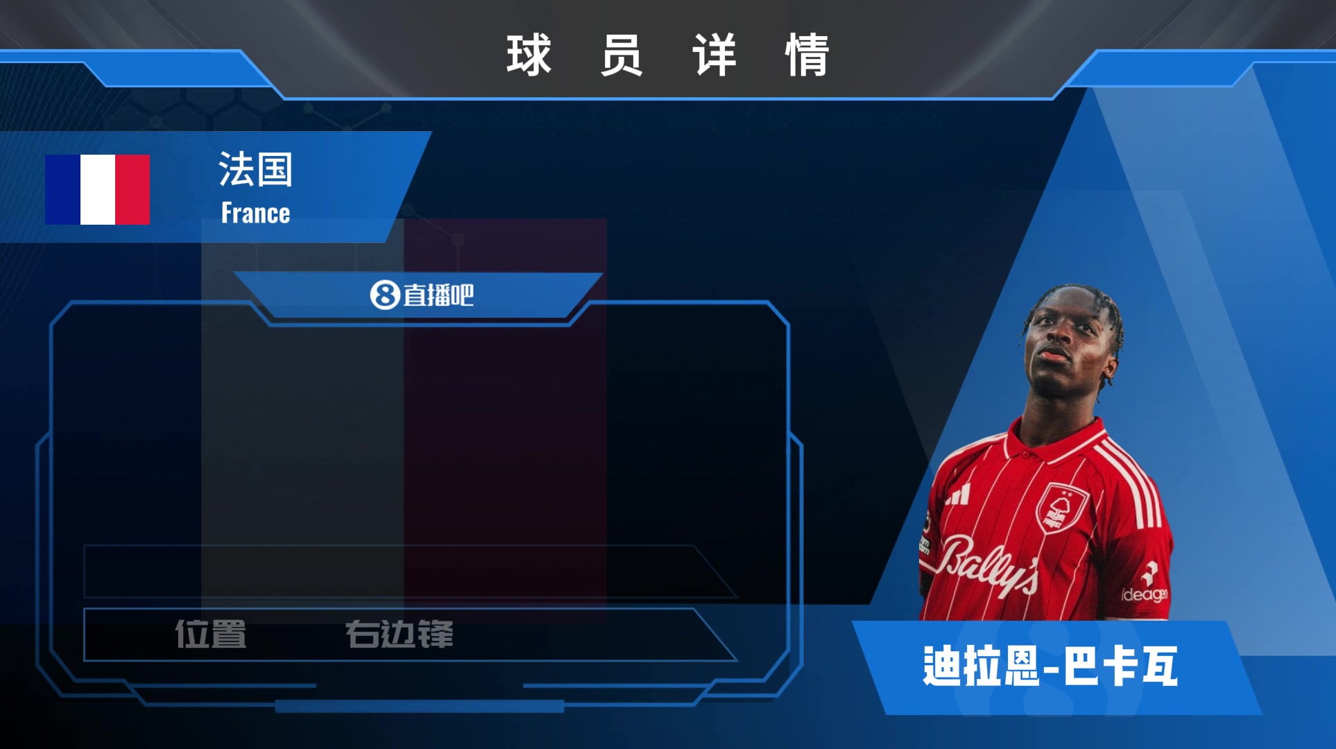 法国多哥双国籍的强力前锋看巴卡瓦是如何征服诺丁汉球探的